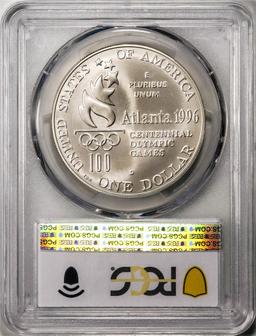 1996-D $1 Olympics High Jump Commemorative Silver Dollar Coin PCGS MS69