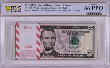 Pack of 2017A $5 Federal Reserve STAR Notes Atlanta Fr.1998-F* PCGS Gem UNC 66PPQ