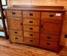 Mission Style Oak Storage Cabinet Dresser
