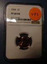 1964 CENT NGC PF-68 RED