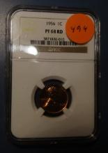1956 CENT NGC PF-68 RED