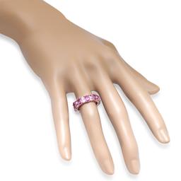 14K Rose Gold setting with 5.43ct Pink Sapphire Band
