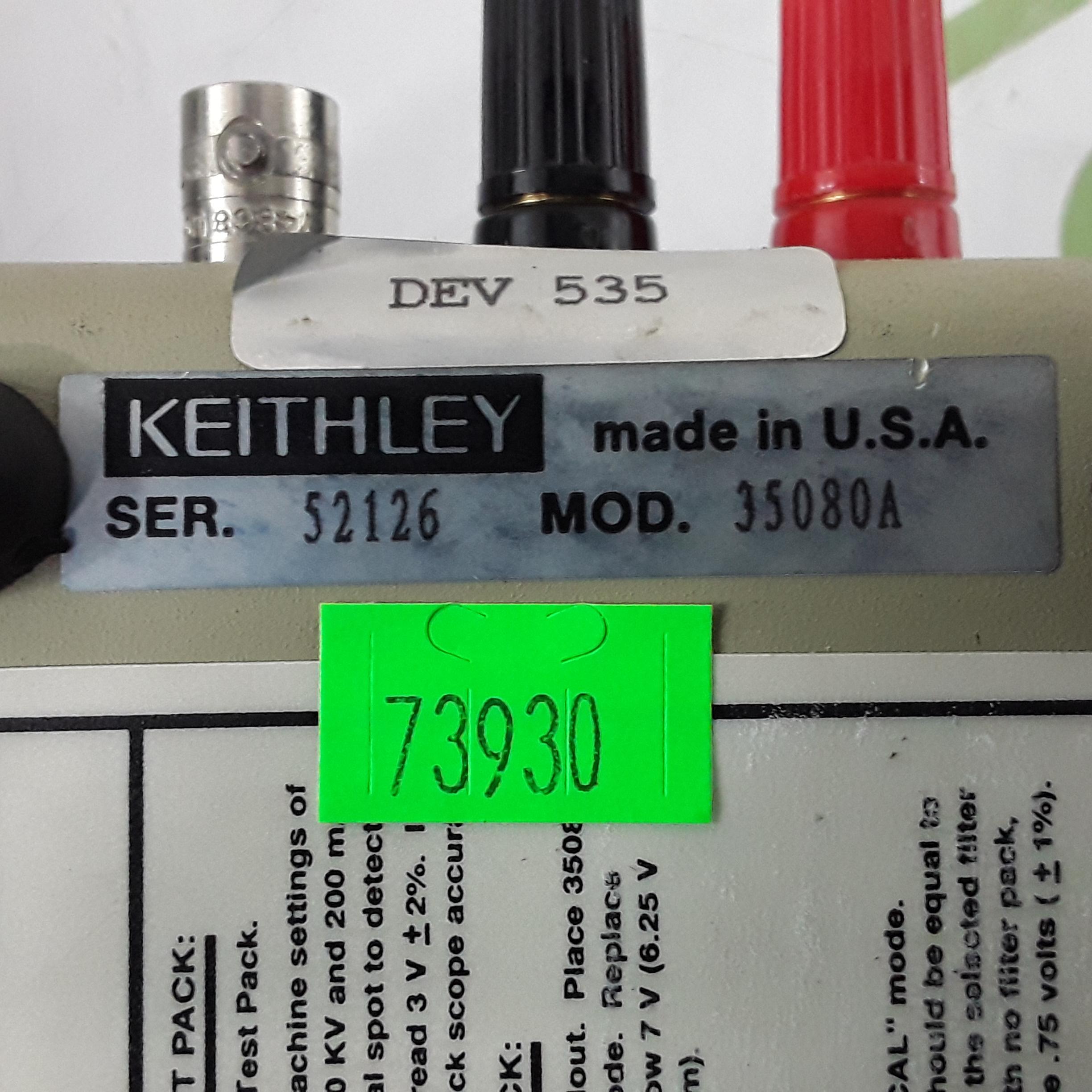 Keithley Instruments 35080A kVp Divider Xray Meter - 350561