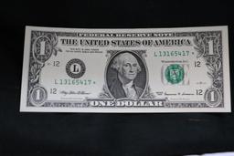 "15" 1999 U.S. One Dollar Star Notes