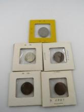 (3) Wheat Pennies, 1938 Nickel, & 1962-D Dime