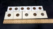 10 Indian Head Pennies - 1894, 1901, 1902, 1905, 1906 X2, 1907 X2, 1908 X2