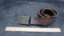 Sears Roebuck Belt Buckle On Leather Belt