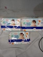 Baby Wipes 3 – 80 count unscented wipe
