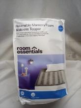 Reversible Memory Foam Mattress Topper Size XL Twin