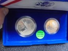 1986 Ellis Island 2 Coin Set