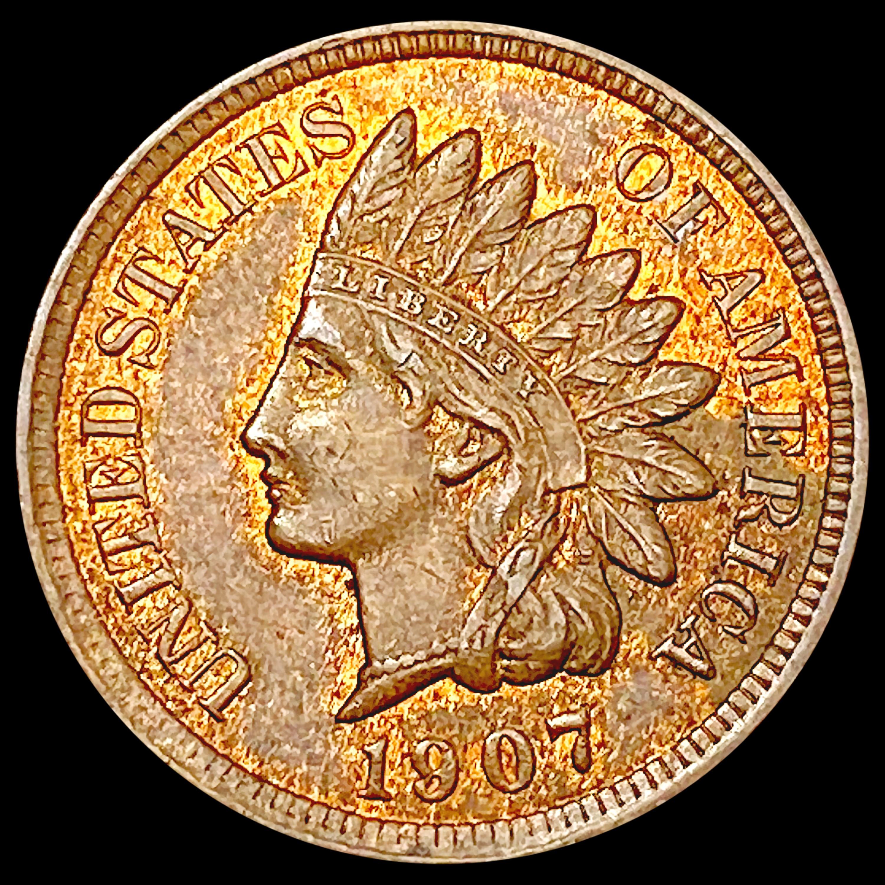 1907 Indian Head Cent NEARLY UNCIRCULATED