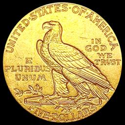 1909-D $5 Gold Half Eagle CHOICE AU