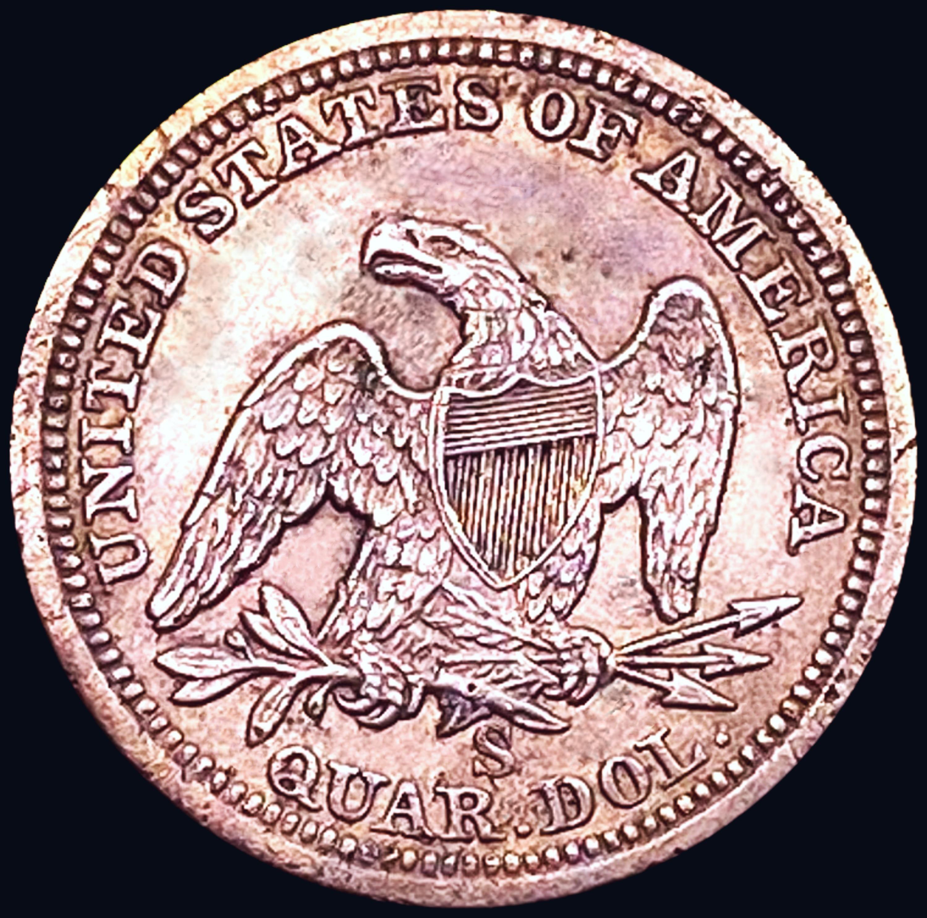 1859-S Seated Liberty Quarter CHOICE AU