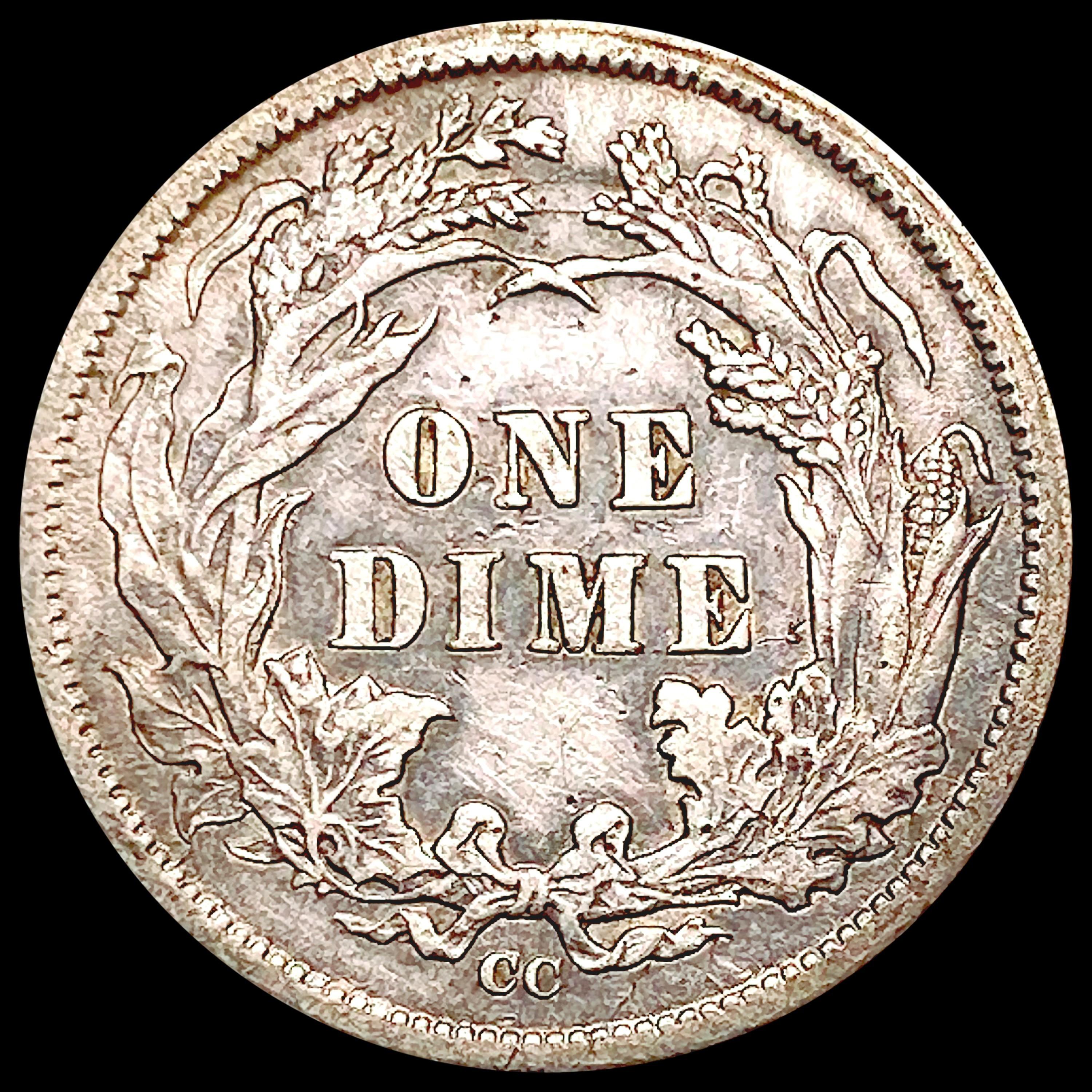 1877-CC Seated Liberty Dime NEARLY UNCIRCULATED