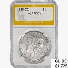 1880-CC Morgan Silver Dollar PGA MS65