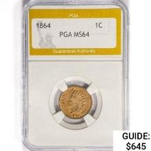 1864 Indian Head Cent PGA MS64