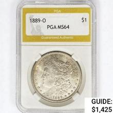 1889-O Morgan Silver Dollar PGA MS64