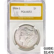 1904-S Morgan Silver Dollar PGA AU53