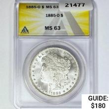 1885-O Morgan Silver Dollar ANACS MS63