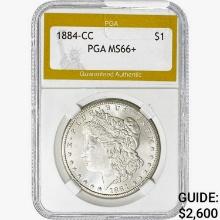 1884-CC Morgan Silver Dollar PGA MS66+