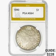 1890 Morgan Silver Dollar PGA MS64