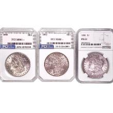 1880-1886 [3] Morgan Silver Dollar PCI/NGC MS65+/6