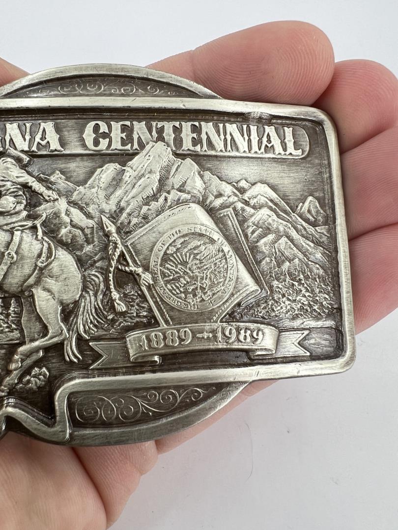 Montana Centennial Sterling Silver Belt Buckle