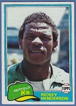 1981 Topps #261 Rickey Henderson 2nd Year Oakland Athletics
