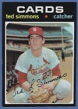 High Grade 1971 Topps #117 Ted Simmons RC St. Louis Cardinals