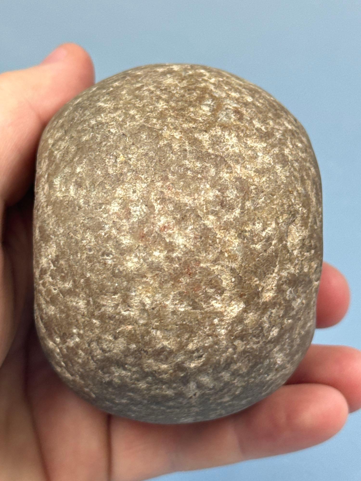 3" Wide x 2 1/2" Tall Double Cupped Discoidal, Found n Greene Co., Ohio, Ex: Bob Sharp Collection, W