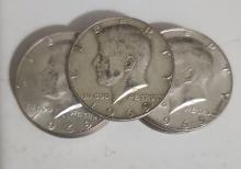 9 PIECES OF 1969 KENNEDY HALF DOLLAR COIN
