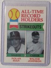 1979 TOPPS ALL TIME RECORD HOLDERS NOLAN RYAN