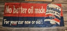 Standard Oil Permalube Gas Station Advertising Banner