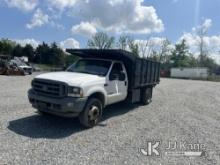 2002 Ford F450 Dump Truck Runs, Moves & Operates, Divers Door Only Opens From Outside, Rust & Body D