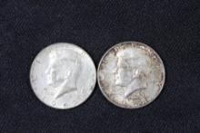 1967 and 1968 Kennedy Half Dollars; 40% Silver; 2xBid