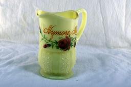 Custard glass pitcher from Nymore MN