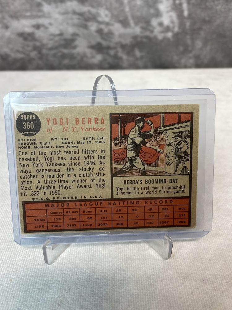 1962 Topps Yogi Berra Card #360