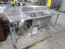 2-compartment sink w/ R & L drainboards