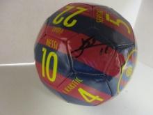 Leo Messi of Barcelona signed autographed soccer ball PAAS COA 418