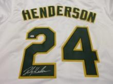 Rickey Henderson of the Oakland A's signed autographed baseball jersey PAAS COA 031