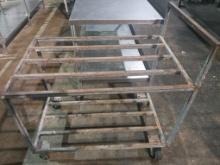 Metal Utility Cart W/ Casters - Large Cart W/ Wheels - Please see pics for additional specs.
