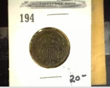 1864 U.S. Two Cent Piece, nice grade.