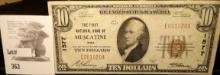 Series 1929 Type 1 $10 The First National Bank of Muscatine, Iowa, serial number E001020A. Charter N
