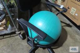 Exercise ball chair
