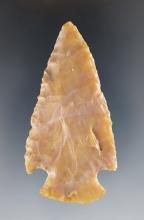 Very thin and well made Hopewell that measures 2 3/4". Flint Ridge Flint. Knox Co., Ohio.