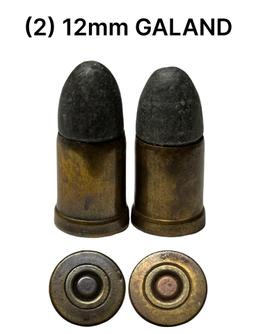 (2) 12mm GALAND Centerfire Cartridges