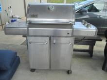 Weber Genesis Stainless Propane Grill with Side Burner