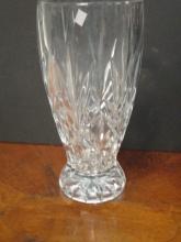 Tall "Pineapple" Design Crystal Footed Vase