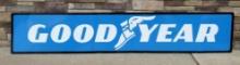 Vintage Goodyear Tires Large Metal Service Station Sign 18"x 96"