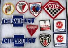 Excellent Lot Vintage Sewn Patches All Automotive-AC, Chevy, Oldsmobile, Pontiac, GTO+++